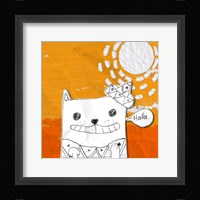 Hola Cat Framed Print