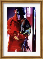 Firefighter at work Fine Art Print
