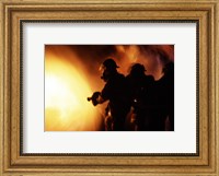 Firefighters during a rescue operation Fine Art Print