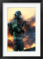 Firefighter at a rescue operation Fine Art Print