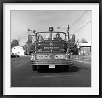 Fire engine on road Fine Art Print