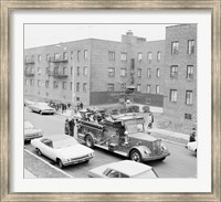 USA, New York City, fire engine Fine Art Print