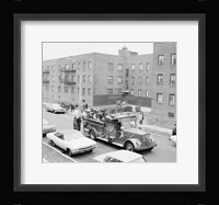 USA, New York City, fire engine Fine Art Print