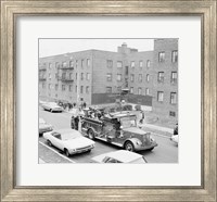 USA, New York City, fire engine Fine Art Print