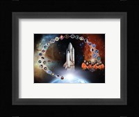Space Shuttle Columbia Tribute Poster Framed Print