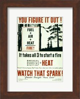 You Figure it out, Fuel + Air + Heat = Fire Fine Art Print