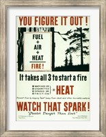 You Figure it out, Fuel + Air + Heat = Fire Fine Art Print