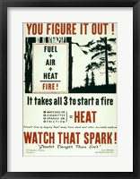 You Figure it out, Fuel + Air + Heat = Fire Fine Art Print