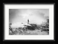 Fireman Putting Out Fire Fine Art Print