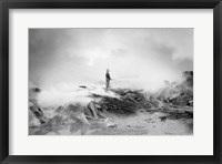 Fireman Putting Out Fire Fine Art Print