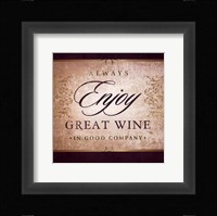 Wine Inspiration III Framed Print