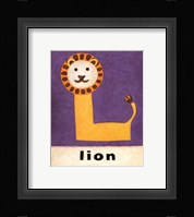 L is for Lion Framed Print