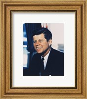John F. Kennedy, White House Color Photo Portrait Fine Art Print