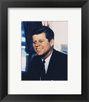 John F. Kennedy, White House Color Photo Portrait Framed Print