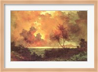 Jules Tavernier - 'Sunrise Over Diamond Head', 1888 Fine Art Print