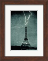 Lightning Striking the Eiffel Tower Fine Art Print