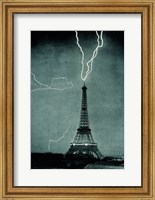 Lightning Striking the Eiffel Tower Fine Art Print