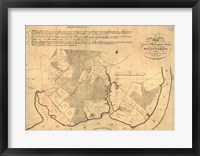 Map of Mt Vernon made by Washington Framed Print