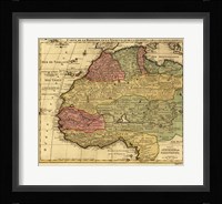 Map of Africa 1742 Framed Print