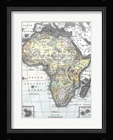 Map of Africa from Encyclopaedia Britannica 1890 Framed Print