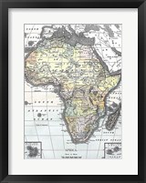 Map of Africa from Encyclopaedia Britannica 1890 Framed Print