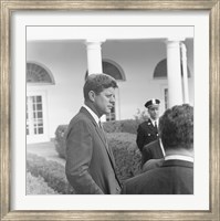 President KennedyGreets Latin American Archivists Fine Art Print