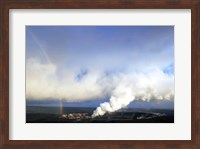 Rainbow and Sulfur Dioxide Emissions from the Halema`uma`u Vent Fine Art Print