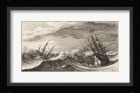 Wenceslas Hollar - The whale and the three-masted ship Fine Art Print