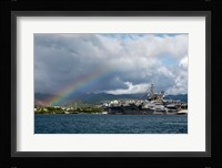 US Navy, A Rainbow Arches Near the Aircraft Carrier USS Kitty Hawk Fine Art Print