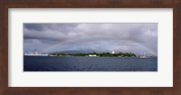 US Navy, A rainbow appears over the USS Arizona Memorial Fine Art Print