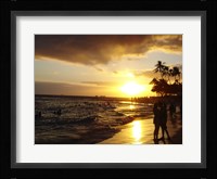 Waikiki Beach at Sunset Framed Print