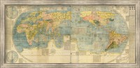 Japanese World Map Fine Art Print