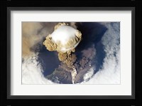 Sarychev Peak Volcano from Nasa Satelite Photo Fine Art Print