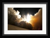 STS-130 Exhaust Cloud Engulfs Launch Pad 39A Fine Art Print