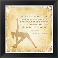 Constant Practice is the Secret of Success Framed Print