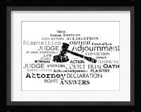 Law Words Framed Print