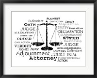 Legal Words Framed Print