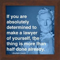 Lincoln Lawyer Quote Fine Art Print