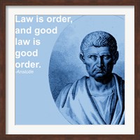 Aristotle Law Quote Fine Art Print