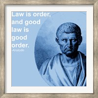 Aristotle Law Quote Fine Art Print