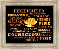 Firefighter Words Fine Art Print