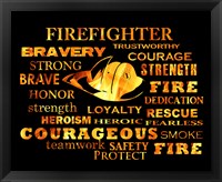 Firefighter Words Fine Art Print