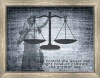 Justice Law Mark Twain Quote Fine Art Print