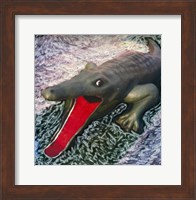 Playground alligator with mouth open Fine Art Print