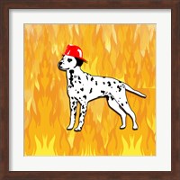 Firefighter Dog Fine Art Print