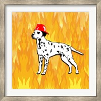 Firefighter Dog Fine Art Print