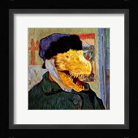 T Rex Van Gogh with Bandaged Battle Damaged Ear Framed Print