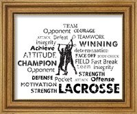 Lacrosse Text Fine Art Print