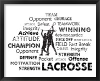 Lacrosse Text Fine Art Print