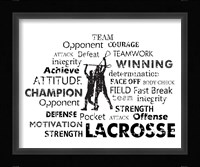 Lacrosse Text Fine Art Print